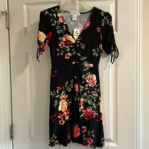 Black floral dress